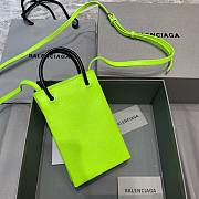 Balenciaga| Shopping Phone Holder In Green - 12x4.5x18cm - 2