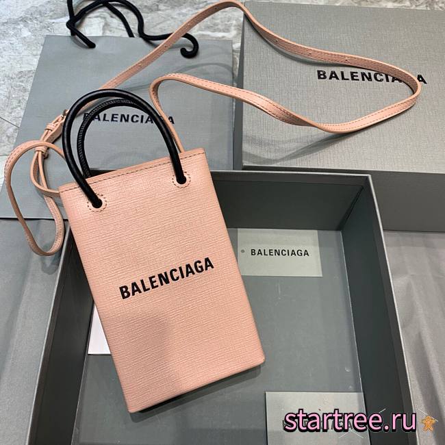 Balenciaga| Shopping Phone Holder In Nude - 12x4.5x18cm - 1