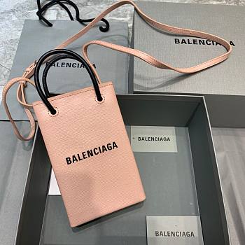 Balenciaga| Shopping Phone Holder In Nude - 12x4.5x18cm