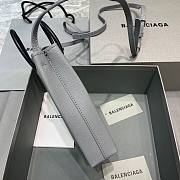 Balenciaga| Shopping Phone Holder In Grey - 12x4.5x18cm - 4