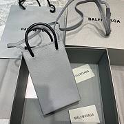 Balenciaga| Shopping Phone Holder In Grey - 12x4.5x18cm - 3