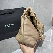 YSL| Loulou Puffer Medium Bag In Quilted Lambskin Beige - 35x23x13.5cm - 2