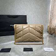 YSL| Loulou Puffer Medium Bag In Quilted Lambskin Beige - 35x23x13.5cm - 6