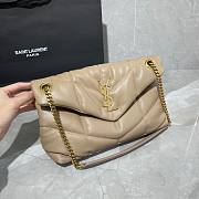 YSL| Loulou Puffer Small Bag In Quilted Lambskin Beige - 29x17x11cm - 3