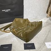 YSL| Loulou Puffer Small Bag In Quilted Lambskin Olive Green - 29x17x11cm - 3