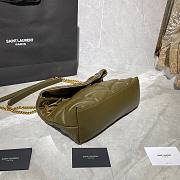 YSL| Loulou Puffer Small Bag In Quilted Lambskin Olive Green - 29x17x11cm - 5