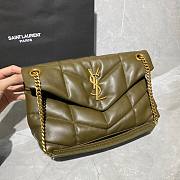 YSL| Loulou Puffer Small Bag In Quilted Lambskin Olive Green - 29x17x11cm - 6