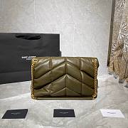 YSL| Loulou Puffer Medium Bag In Quilted Lambskin Olive Green - 35x23x13.5cm - 5