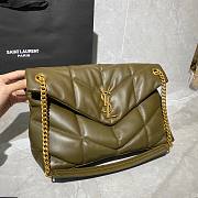 YSL| Loulou Puffer Medium Bag In Quilted Lambskin Olive Green - 35x23x13.5cm - 6