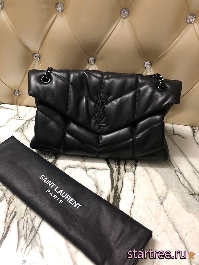 YSL| Loulou Puffer Medium Bag In Quilted Lambskin Black - 35x23x13.5cm - 1