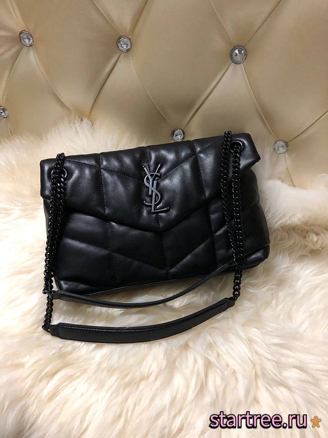 YSL| Loulou Puffer Small Bag In Quilted Lambskin Black - 29x17x11cm - 1