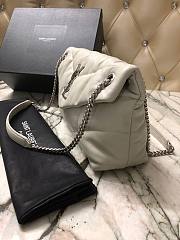 YSL| Loulou Puffer Small Bag In Quilted Lambskin White Silver - 29x17x11cm - 6