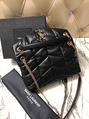 YSL| Loulou Puffer Small Bag In Quilted Lambskin Black Golden - 29x17x11cm - 5