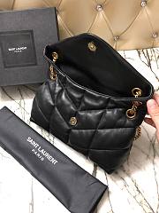 YSL| Loulou Puffer Small Bag In Quilted Lambskin Black Golden - 29x17x11cm - 4