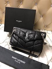 YSL| Loulou Puffer Small Bag In Quilted Matte Leather Black - 29x17x11cm - 1