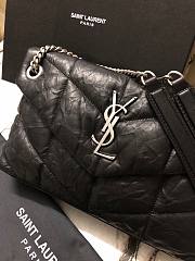 YSL| Loulou Puffer Small Bag In Quilted Matte Leather Black - 29x17x11cm - 4