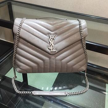 YSL| Loulou Small Chain White Shoulder Bag - 30x10x22cm