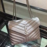 YSL| Loulou Small Chain White Shoulder Bag - 30x10x22cm - 2