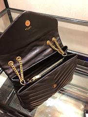 YSL| Loulou Chain Black Shoulder Bag Golden - 30x10x22cm - 3