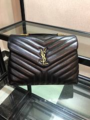 YSL| Loulou Chain Black Shoulder Bag Golden - 30x10x22cm - 5