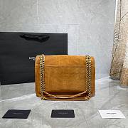 YSL| Niki Medium In Suede Brown - 28×20×8cm - 4