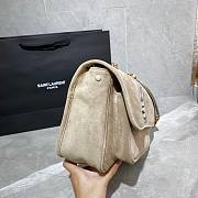 YSL| Niki Medium In Suede Beige - 28×20×8cm - 6