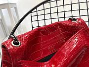 YSL| Niki Crocodile-Embossed Shoulder Bag Red Patent - 28x20x8.5cm - 2