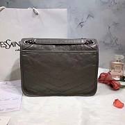 YSL| Niki Shoulder Bag Grey - 28x20x8.5cm - 4
