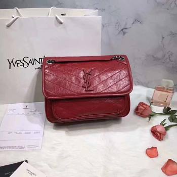 YSL| Niki Shoulder Bag Red - 28x20x8.5cm