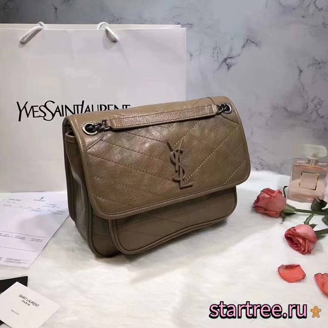 YSL| Niki Shoulder Bag Beige - 28x20x8.5cm - 1