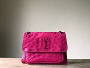 YSL| Niki Large In Crinkled Vintage Leather Pink - 32x24x9.5cm - 1