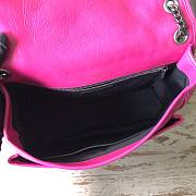 YSL| Niki Large In Crinkled Vintage Leather Pink - 32x24x9.5cm - 2