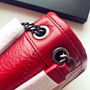 YSL| Niki Baby In Crinkled Vintage Leather Red - 22x16.5x12cm - 6