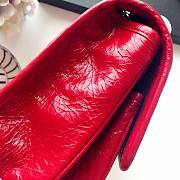 YSL| Niki Baby In Crinkled Vintage Leather Red - 22x16.5x12cm - 4