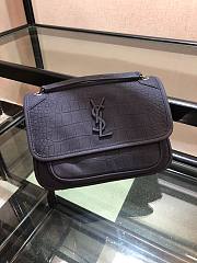 YSL| Niki Baby In Matte Crocodile Pattern -  21x16x7.5cm - 1