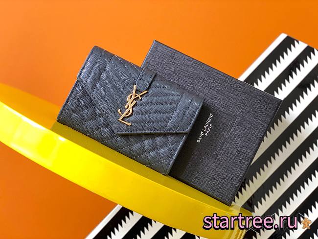 YSL| Monogram Small Envelope Wallet- 13,5 x 9,5 x 3 cm - 1