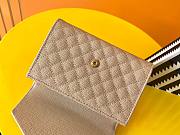 YSL| Monogram Small Envelope Wallet Beige - 13,5 x 9,5 x 3 cm - 3