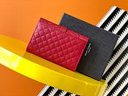 YSL| Monogram Small Envelope Wallet Red - 13,5 x 9,5 x 3 cm - 5