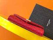 YSL| Monogram Small Envelope Wallet Red - 13,5 x 9,5 x 3 cm - 3