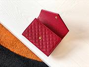 YSL| Monogram Small Envelope Wallet Red - 13,5 x 9,5 x 3 cm - 2