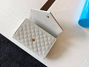 YSL| Monogram Small Envelope Wallet White - 13,5 x 9,5 x 3 cm - 4