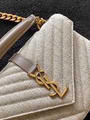 YSL| Medium College Chain Bag Naturel & Sea Salt - 24x17x6cm - 2