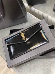 YSL| Uptown Pouch In Grain De Poudre Embossed Leather Black - 27×16×2cm - 6