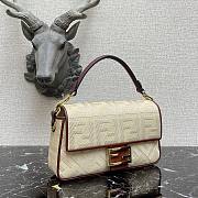 Fendi| Baguette Beige Canvas FF Bag - 8BR600 - 28×6×14cm - 5