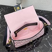 Fendi| Baguette Pink Canvas FF Bag - 8BR600 - 26x6x15cm - 2