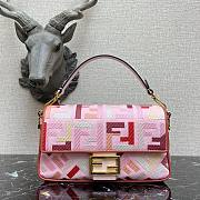 Fendi| Baguette Pink Canvas FF Bag From Lunar New Year - 8BR600 - 26x6x15cm - 1