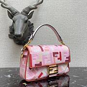 Fendi| Baguette Pink Canvas FF Bag From Lunar New Year - 8BR600 - 26x6x15cm - 4