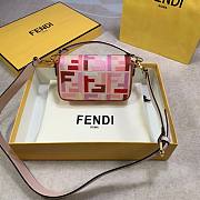 Fendi| Baguette Small Pink Canvas FF Bag From Lunar New Year -19x10 x4cm - 6