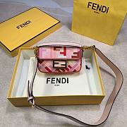 Fendi| Baguette Small Pink Canvas FF Bag From Lunar New Year -19x10 x4cm - 4