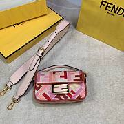 Fendi| Baguette Small Pink Canvas FF Bag From Lunar New Year -19x10 x4cm - 3